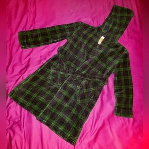 Komar Kids, Plush Blackwatch Plaid Hooded Robe, Kids Size 7/8, Like New